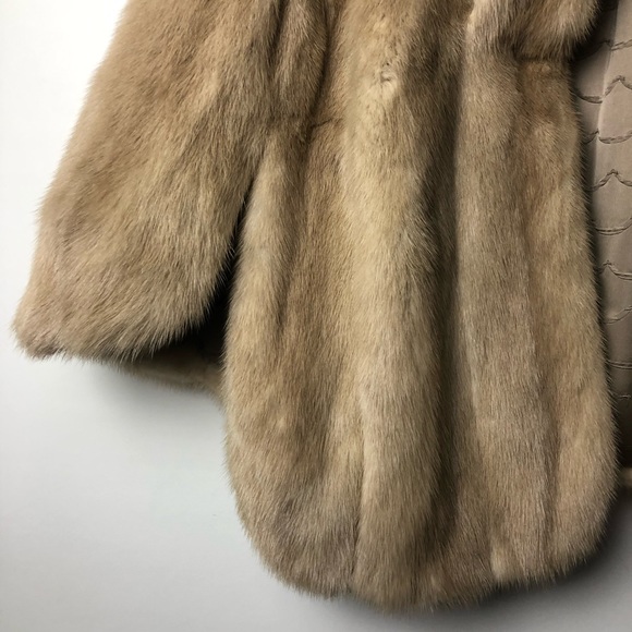 VTG 40s Blond Mink Fur Cape - Picture 4 of 16